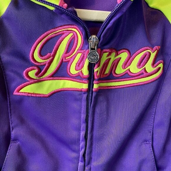 Puma Purple Athletic Zipper Jacket 4 - Picture 3 of 11